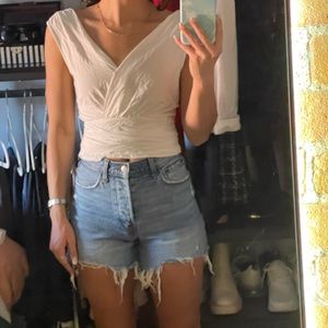 White Anthropologie Top